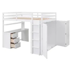 Full Size Loft Bed With Drawers, Desk And Wardrobe - ModernLuxe 16 Full Size Loft Bed With Drawers, Desk And Wardrobe - ModernLuxe -Selected Home Furnishings Store GUEST 01533f27 bfae 4d75 a26c fbf261428b1f