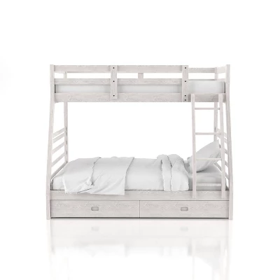 HOMES: Inside + Out Twin Over Full Kids' Emma Bunk Bed Wire Brushed White - IoHOMES 4 HOMES: Inside + Out Twin Over Full Kids' Emma Bunk Bed Wire Brushed White - IoHOMES - Image 2