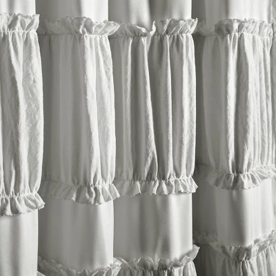 Set Of 2 Nova Ruffle Light Filtering Curtain Panels - Lush Décor 3 Set Of 2 Nova Ruffle Light Filtering Curtain Panels - Lush Décor