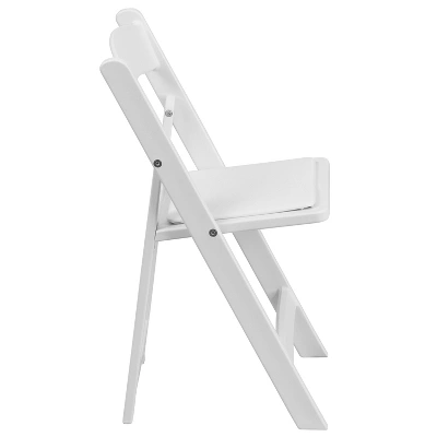 Flash Furniture 10 Pack Kids White Resin Folding Event Party Chair With Vinyl Padded Seat 10 Flash Furniture 10 Pack Kids White Resin Folding Event Party Chair With Vinyl Padded Seat - Image 8
