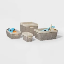 16" X 9" X 6" Woven Twisted Paper Rope Media Basket Gray - Brightroom™ 7 16" X 9" X 6" Woven Twisted Paper Rope Media Basket Gray - Brightroom™ -Selected Home Furnishings Store GUEST 054d99f6 5bc4 4b73 87f9 e39da675c247