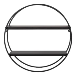 24" Diameter Sequoia Wood And Metal Round Wall Shelf - Kate & Laurel All Things Decor 14 24" Diameter Sequoia Wood And Metal Round Wall Shelf - Kate & Laurel All Things Decor -Selected Home Furnishings Store GUEST 0611b927 d583 4e2e 9798 a1de29b1c419