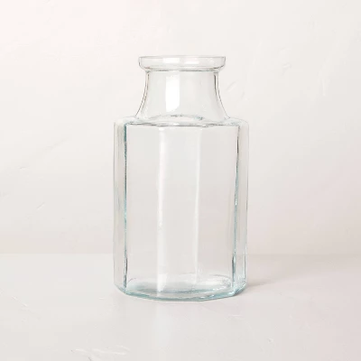 Octagonal Clear Glass Bottle Vase - Hearth & Hand™ With Magnolia 7 Octagonal Clear Glass Bottle Vase - Hearth & Hand™ With Magnolia - Image 5