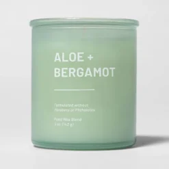 Glass Jar Aloe And Bergamot Candle Green - Threshold™ 12 Glass Jar Aloe And Bergamot Candle Green - Threshold™ -Selected Home Furnishings Store GUEST 073b9542 5bc7 4c27 b1bf 1bfff5fc259b