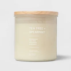 Glass Jar Tea Tree And Spearmint Candle Beige - Threshold™ 11 Glass Jar Tea Tree And Spearmint Candle Beige - Threshold™ -Selected Home Furnishings Store GUEST 08840a6f eb81 4eba bdb2 82fa19c57c5b