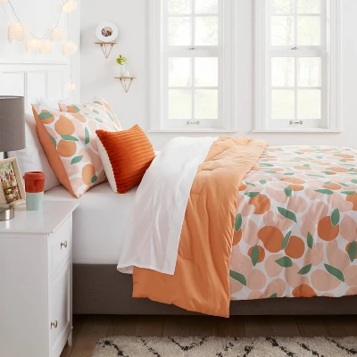Reversible Microfiber Fruit Print Comforter - Room Essentials™ 3 Reversible Microfiber Fruit Print Comforter - Room Essentials™
