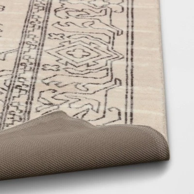 Plush Persian Style Area Rug Cream - Threshold™ 6 Plush Persian Style Area Rug Cream - Threshold™ - Image 4