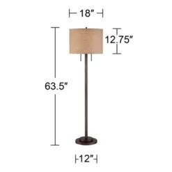 Possini Euro Design Garth Modern Floor Lamp Standing 63 1/2" Tall Oil Rubbed Bronze Burlap Fabric Drum Shade For Living Room Bedroom Office House Home 14 Possini Euro Design Garth Modern Floor Lamp Standing 63 1/2" Tall Oil Rubbed Bronze Burlap Fabric Drum Shade For Living Room Bedroom Office House Home -Selected Home Furnishings Store GUEST 0afcbf9a df39 4526 aa07 8a9f6551bac9