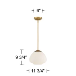 Possini Euro Design Orilla Brass Mini Pendant Light 11 3/4" Wide Mid Century Modern White Opal Glass Shade For Dining Room House Foyer Kitchen Island 13 Possini Euro Design Orilla Brass Mini Pendant Light 11 3/4" Wide Mid Century Modern White Opal Glass Shade For Dining Room House Foyer Kitchen Island -Selected Home Furnishings Store GUEST 0b036018 f0cd 4ca0 80d3 03090efdf1b6