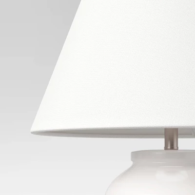 Turned Ceramic Table Lamp White - Threshold™ 5 Turned Ceramic Table Lamp White - Threshold™ - Image 3