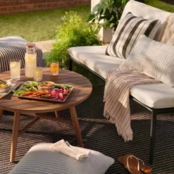 Cushioned Metal Outdoor Loveseat - Cream/Black - Hearth & Hand™ With Magnolia 14 Cushioned Metal Outdoor Loveseat - Cream/Black - Hearth & Hand™ With Magnolia -Selected Home Furnishings Store GUEST 0b9807fc a12a 4d25 895d 973d3a712042