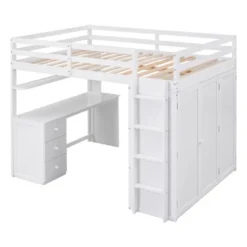 Full Size Loft Bed With Drawers, Desk And Wardrobe - ModernLuxe 17 Full Size Loft Bed With Drawers, Desk And Wardrobe - ModernLuxe -Selected Home Furnishings Store GUEST 0c430fa2 e8af 44bd 9a7f 8803cba7a7f8