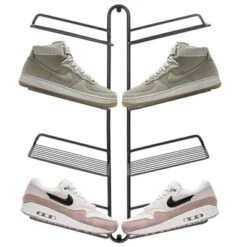 MDesign Metal Shoe Display & Storage Rack, 4 Tier, Wall Mount 23 MDesign Metal Shoe Display & Storage Rack, 4 Tier, Wall Mount -Selected Home Furnishings Store GUEST 0cfb214a 2b6d 481c a8b0 46a147b21e65