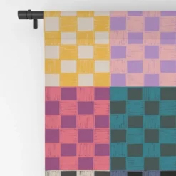 Schatzi Brown Alice Check Multi 84" X 50" Single Panel Blackout Window Curtain - Deny Designs -Selected Home Furnishings Store GUEST 0fe0bc9a 4b6a 4a8d aae1 896350a3c4c3