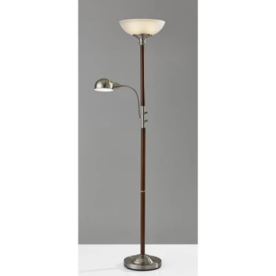 Lexington Combo Floor Lamp Black - Adesso 3 Lexington Combo Floor Lamp Black - Adesso