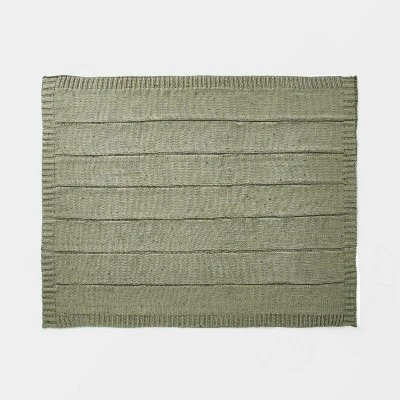 Woven Striped Knit Nep Throw Blanket - Threshold™ Designed With Studio McGee 4 Woven Striped Knit Nep Throw Blanket - Threshold™ Designed With Studio McGee - Image 2