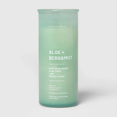 Glass Jar Aloe And Bergamot Candle Green - Threshold™ 5 Glass Jar Aloe And Bergamot Candle Green - Threshold™ - Image 3