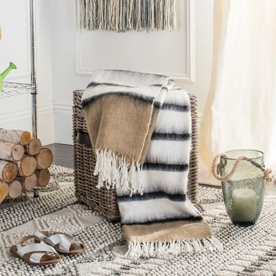 Heidi Throw Blanket - Brown/White - 50" X 70" - Safavieh 3 Heidi Throw Blanket - Brown/White - 50" X 70" - Safavieh