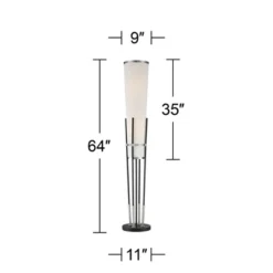 Possini Euro Design Flute Modern Torchiere Floor Lamp 64" Tall Satin Black Brushed Nickel White Linen Shade For Living Room Bedroom Office House Home 16 Possini Euro Design Flute Modern Torchiere Floor Lamp 64" Tall Satin Black Brushed Nickel White Linen Shade For Living Room Bedroom Office House Home -Selected Home Furnishings Store GUEST 1763d15f 171c 4a32 b512 3b6d85eee901