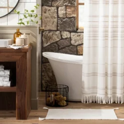 Tonal Bath Rug Sour Cream - Hearth & Hand™ With Magnolia