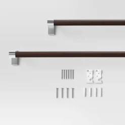 Dark Faux Wood Curtain Rod Nickel - Threshold™ 7 Dark Faux Wood Curtain Rod Nickel - Threshold™ -Selected Home Furnishings Store GUEST 18cfa6cc 1b83 41de 8c39 f8838d63025f