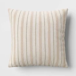 Cotton Flax Woven Striped Square Throw Pillow - Threshold™ 10 Cotton Flax Woven Striped Square Throw Pillow - Threshold™ -Selected Home Furnishings Store GUEST 198ca62a 31c1 4b5d b1dc 9f59aefb0017