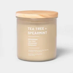 Glass Jar Tea Tree And Spearmint Candle Beige - Threshold™ 9 Glass Jar Tea Tree And Spearmint Candle Beige - Threshold™ -Selected Home Furnishings Store GUEST 1ae068be c042 415c a0e0 475aaead92cf