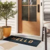 1'7.5"x3'11" 'Hello' Doormat Black/Tan - Threshold™ 2 1'7.5"x3'11" 'Hello' Doormat Black/Tan - Threshold™ -Selected Home Furnishings Store GUEST 1b0e433f 2685 42b9 9a18 4eb5baf32ce7