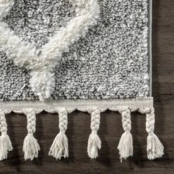 NuLOOM Wylde High Low Soft Shaggy Diamond Moroccan Tassel Area Rug 14 NuLOOM Wylde High Low Soft Shaggy Diamond Moroccan Tassel Area Rug -Selected Home Furnishings Store GUEST 1b6ec17c ba87 403e b1ac 1ba3a4018cfb