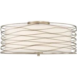 Possini Euro Design Modern Ceiling Light Flush Mount Fixture Antique Silver Leaf 18" Wide Wavy Spun White Drum For Bedroom Kitchen 12 Possini Euro Design Modern Ceiling Light Flush Mount Fixture Antique Silver Leaf 18" Wide Wavy Spun White Drum For Bedroom Kitchen -Selected Home Furnishings Store GUEST 1c10771f 7433 4e60 805e 5707d03c3807