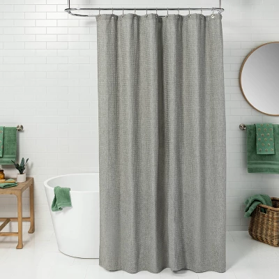 Waffle Weave Shower Curtain - Threshold™ 3 Waffle Weave Shower Curtain - Threshold™