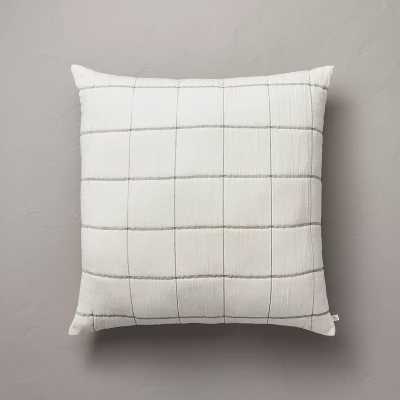 26"x26" Grid Lines Matelassé Euro Bed Pillow - Hearth & Hand™ With Magnolia 6 26"x26" Grid Lines Matelassé Euro Bed Pillow - Hearth & Hand™ With Magnolia - Image 4