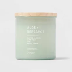 Glass Jar Aloe And Bergamot Candle Green - Threshold™ 11 Glass Jar Aloe And Bergamot Candle Green - Threshold™ -Selected Home Furnishings Store GUEST 23074d7e 9ef7 4b72 9dc1 dd317763a2a6