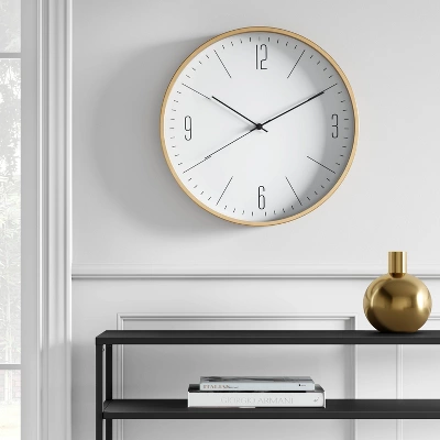 20" Brushed Brass Wall Clock - Project 62™ 3 20" Brushed Brass Wall Clock - Project 62™