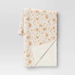 Mini Pumpkin Printed Plush With Shearling Reverse Throw Blanket - Threshold™ 13 Mini Pumpkin Printed Plush With Shearling Reverse Throw Blanket - Threshold™ -Selected Home Furnishings Store GUEST 237115e9 eb80 4549 b675 8dff6cdea03e