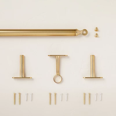 Decorative Screw Curtain Rod Brass Finish - Hearth & Hand™ With Magnolia 3 Decorative Screw Curtain Rod Brass Finish - Hearth & Hand™ With Magnolia