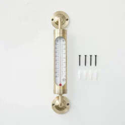 Brass Outdoor Weather Thermometer - Hearth & Hand™ With Magnolia 5 Brass Outdoor Weather Thermometer - Hearth & Hand™ With Magnolia -Selected Home Furnishings Store GUEST 2760d3a8 8009 493d 83d7 4465e86f28e5