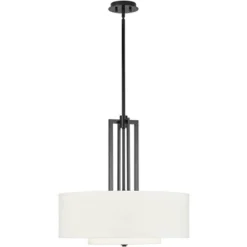 Possini Euro Design Sundry Semi Gloss Black Drum Pendant Chandelier 24" Wide Modern Double Shade 4-Light Fixture For Dining Room Foyer Kitchen Island 15 Possini Euro Design Sundry Semi Gloss Black Drum Pendant Chandelier 24" Wide Modern Double Shade 4-Light Fixture For Dining Room Foyer Kitchen Island -Selected Home Furnishings Store GUEST 27e81486 f3db 4192 b64a d18fef770ca4