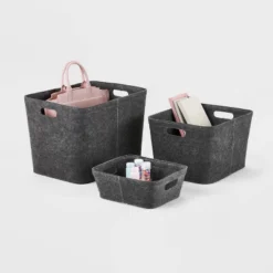 Felt Basket With Stitching - Brightroom™ -Selected Home Furnishings Store GUEST 28a9503f a4a1 4ba4 a7de 0e2505b67450