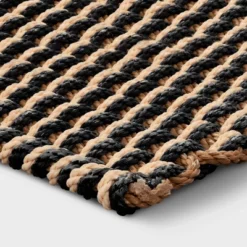 1'6"x2'6" Rope Braided Basket Weave Doormat Black/Brown/Cream - Threshold™ 7 1'6"x2'6" Rope Braided Basket Weave Doormat Black/Brown/Cream - Threshold™ -Selected Home Furnishings Store GUEST 2c1c0888 f103 4ac9 9204 1ebd398de602