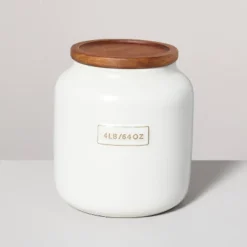 Dry Goods Stoneware Canister With Wood Lid Cream/Brown - Hearth & Hand™ With Magnolia 12 Dry Goods Stoneware Canister With Wood Lid Cream/Brown - Hearth & Hand™ With Magnolia -Selected Home Furnishings Store GUEST 2c91d4cc d7f4 4ffb ae0c 3739dc8140bd