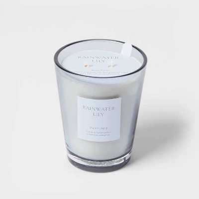 Colored Vase Glass With Dustcover Rainwater Lily Candle Gray - Threshold™ 8 Colored Vase Glass With Dustcover Rainwater Lily Candle Gray - Threshold™ - Image 6