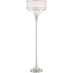 Possini Euro Design Modern Floor Lamp 64" Tall Brushed Nickel Silver Organza White Linen Drum Shade For Living Room Bedroom Office 15 Possini Euro Design Modern Floor Lamp 64" Tall Brushed Nickel Silver Organza White Linen Drum Shade For Living Room Bedroom Office -Selected Home Furnishings Store GUEST 2e633d21 d173 4c31 9072 43ba4db338af