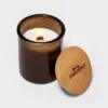 9oz Lidded Amber Glass Jar Crackling Wooden Wick Eucalyptus And Palm Candle - Threshold™ 1 9oz Lidded Amber Glass Jar Crackling Wooden Wick Eucalyptus And Palm Candle - Threshold™ -Selected Home Furnishings Store GUEST 2f175bc2 15a8 4d7b a476 e97dfdadd395