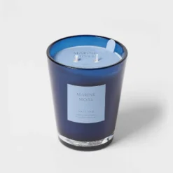 Colored Vase Glass With Dustcover Marine Moss Candle Blue - Threshold™ 13 Colored Vase Glass With Dustcover Marine Moss Candle Blue - Threshold™ -Selected Home Furnishings Store GUEST 2f74f3e1 96a9 4d09 847e 100c47a93447