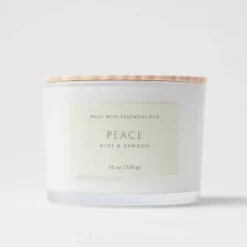 Wood Lidded Glass Wellness Peace Candle - Threshold™ 9 Wood Lidded Glass Wellness Peace Candle - Threshold™ -Selected Home Furnishings Store GUEST 2feb914f 8f52 46ab 912d 8ae6fe7aa3f3