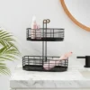2 Tier Divided Wire Basket With Wood Handle Black - Brightroom™ 1 2 Tier Divided Wire Basket With Wood Handle Black - Brightroom™ -Selected Home Furnishings Store GUEST 3070ab8f 7d9d 407e 901a fba4283d4f88