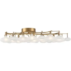 Possini Euro Design Lilypad Modern Ceiling Light Semi Flush Mount Fixture 30 1/4" Wide Warm Brass 12-Light Frosted Glass Shade For Bedroom Living Room 12 Possini Euro Design Lilypad Modern Ceiling Light Semi Flush Mount Fixture 30 1/4" Wide Warm Brass 12-Light Frosted Glass Shade For Bedroom Living Room -Selected Home Furnishings Store GUEST 33788483 ffe4 4301 86eb dd4cbc3b2b2c