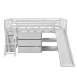 Low Twin Loft Bed With Bookcase, Separate Three Drawers, Pulling Ladder And Slide - ModernLuxe 13 Low Twin Loft Bed With Bookcase, Separate Three Drawers, Pulling Ladder And Slide - ModernLuxe -Selected Home Furnishings Store GUEST 33a23b43 d95a 447f a4e1 2802bfcd6ae3