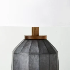 Carved Ceramic Table Lamp Dark Gray (Includes LED Light Bulb) - Hearth & Hand™ With Magnolia 6 Carved Ceramic Table Lamp Dark Gray (Includes LED Light Bulb) - Hearth & Hand™ With Magnolia -Selected Home Furnishings Store GUEST 33f91d7c 84d5 4578 bb37 8ffe6c39b003
